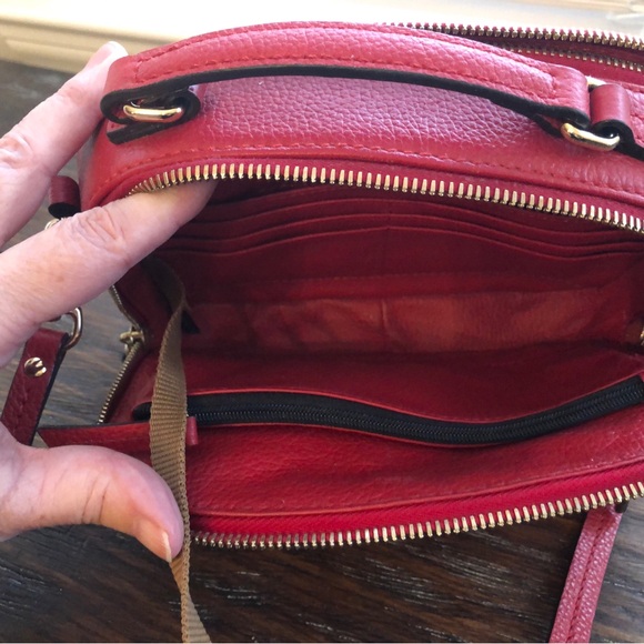 Dooney & Bourke Red Leather Crossbody Bag with Adjustable Strap - Picture 7 of 7
